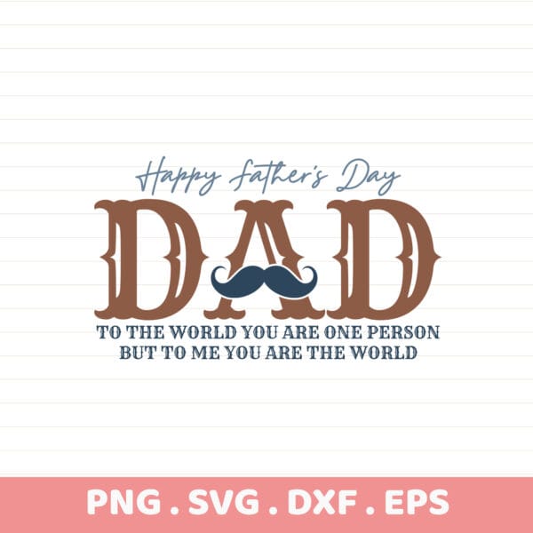 Father's Day SVG for Cricut, Silhouette & CNC. Dad stencil design for screen print.