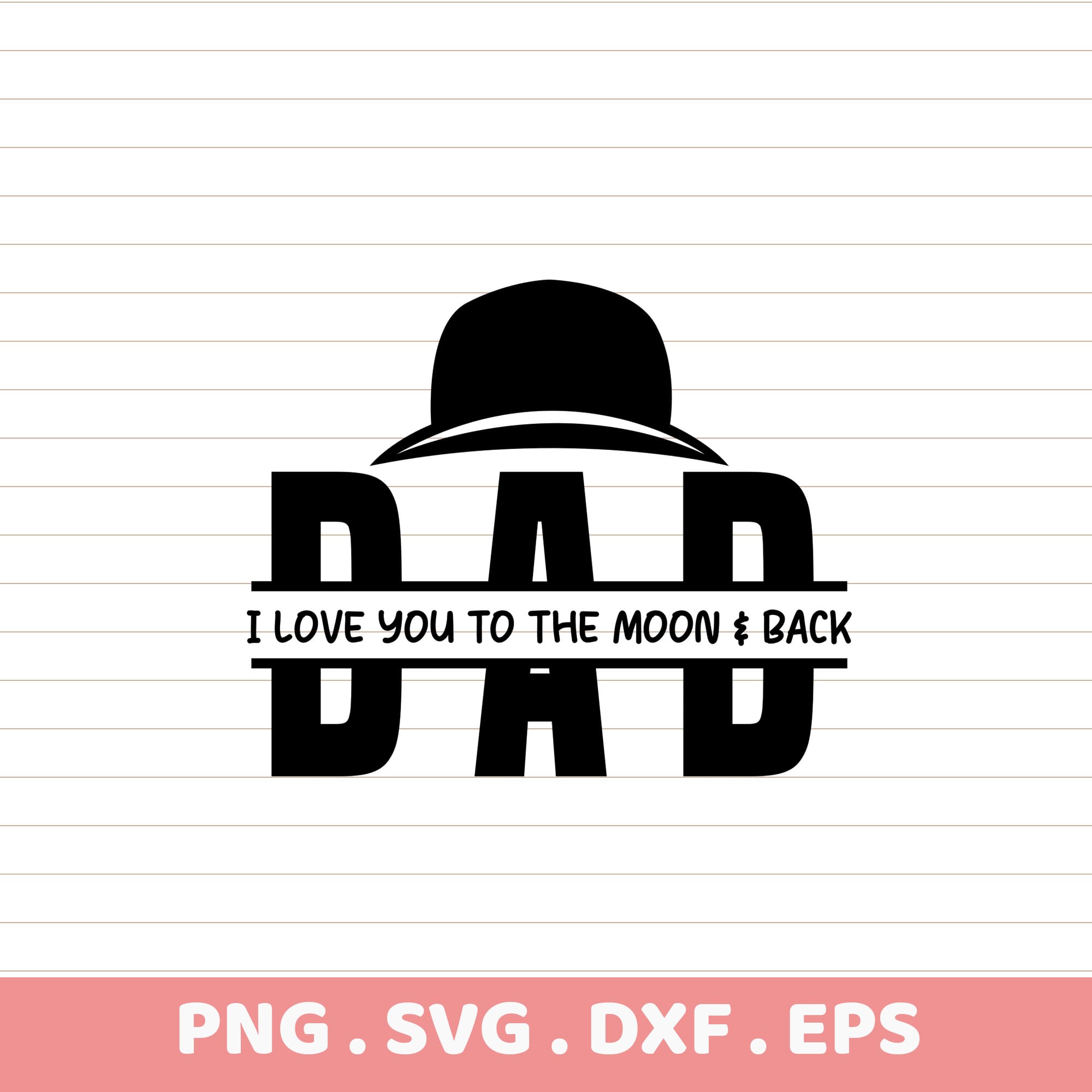 Dad Hat SVG Cut File. Cricut & Silhouette compatible. Perfect Father's Day gift.
