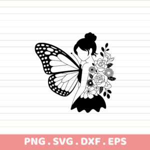 Laser Cut Butterfly SVG, Cricut, Silhouette, CNC. Floral design. Instant download.