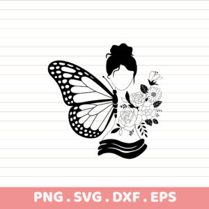 Laser Cut Butterfly SVG. Geometric floral design for Cricut, Silhouette, CNC & laser cutting. Perfect DIY gift.