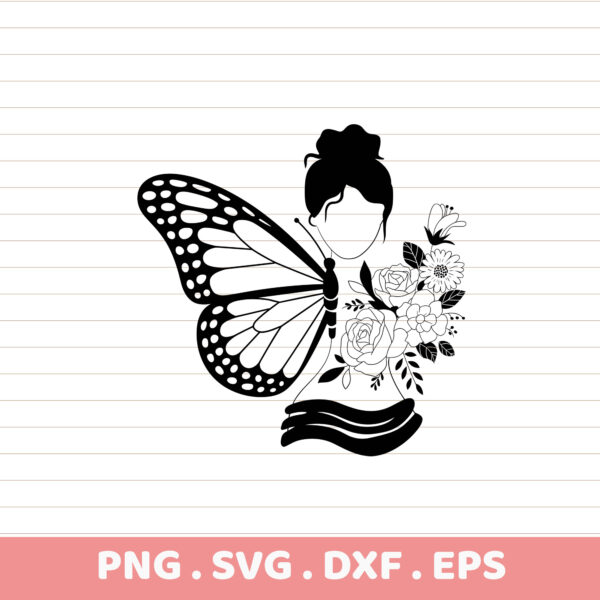 Laser Cut Butterfly SVG. Geometric floral design for Cricut, Silhouette, CNC & laser cutting. Perfect DIY gift.