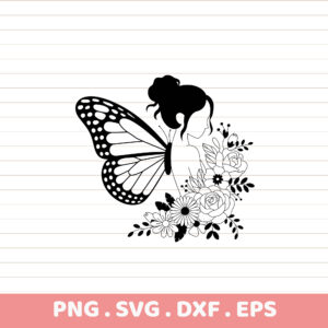 Laser Cut Butterfly SVG. Floral design. Cricut, Silhouette, CNC, Laser cutting files.