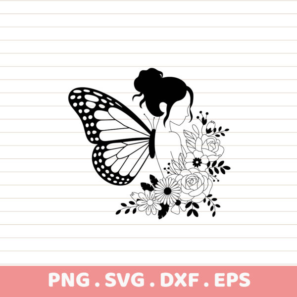 Laser Cut Butterfly SVG. Floral design. Cricut, Silhouette, CNC, Laser cutting files.