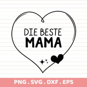 Best Mom Heart SVG, DTF & Sublimation PNG. Instant Download. Mother's Day Gift.