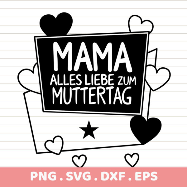 Mama Mother's Day SVG Bundle. Ready-to-print PNG, SVG, DXF, EPS files. Perfect gift for Mom. DTF & Sublimation designs.