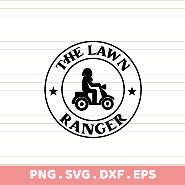 Lawn Ranger SVG, PNG, DXF. Sublimation design. Ready to print. Gardener gift.