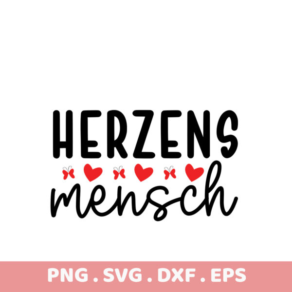 Red Hearts & Butterflies Valentine's Day Design. Premium DTF, Sublimation PNG, SVG, DXF, EPS files.