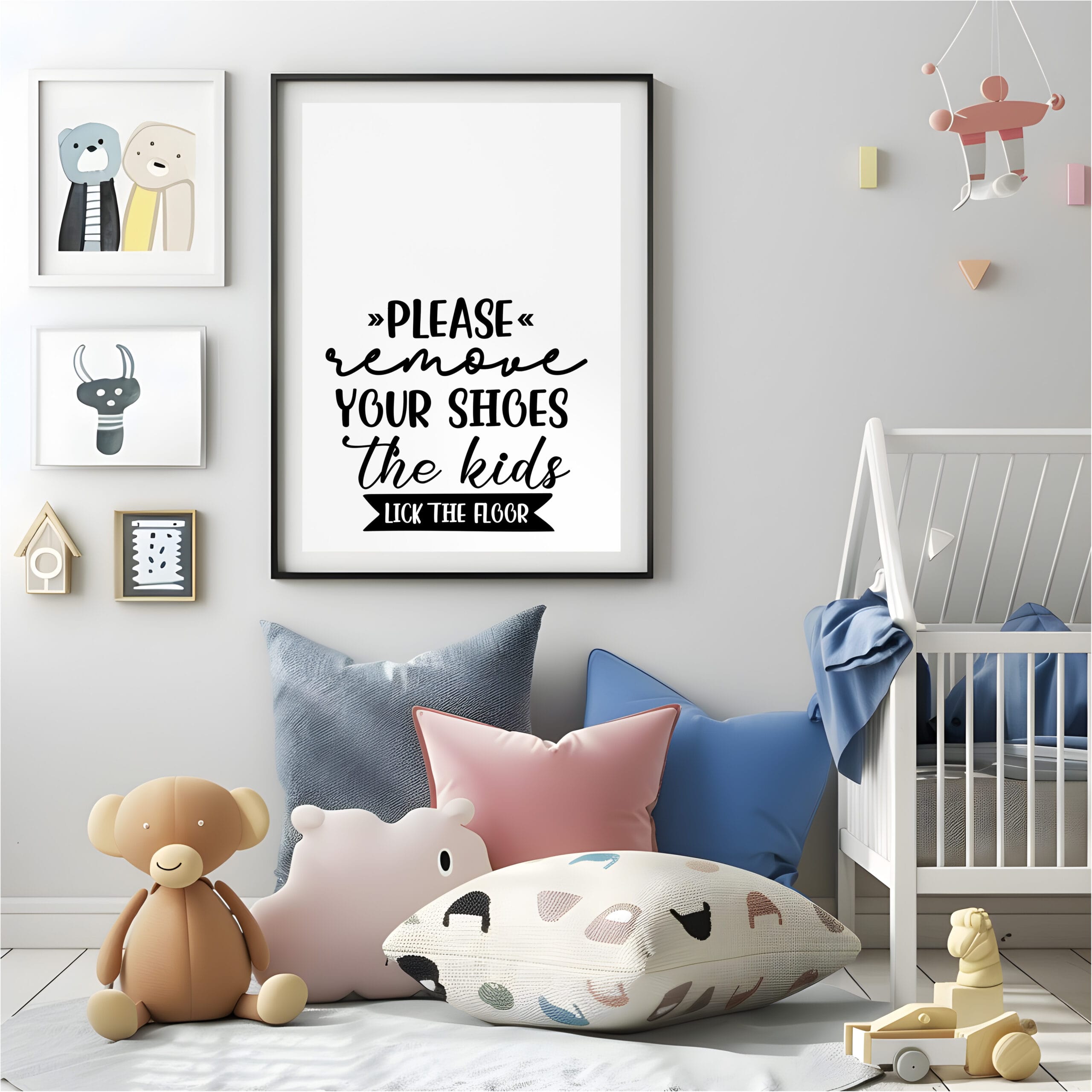 Lick the Floor SVG Cut File. Cricut, Silhouette, CNC compatible. Serigraphy stencil design.