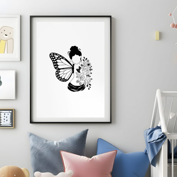 Butterfly SVG Cut File. Geometric floral design for Cricut, Silhouette, CNC & laser cutting. Perfect DIY craft stencil.