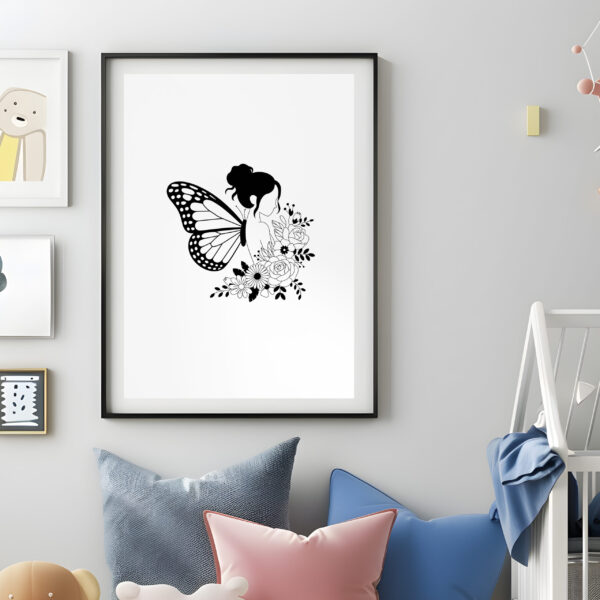 Laser Cut Butterfly SVG. Geometric floral design for Cricut, Silhouette, CNC & laser cutting. Perfect DIY craft gift.