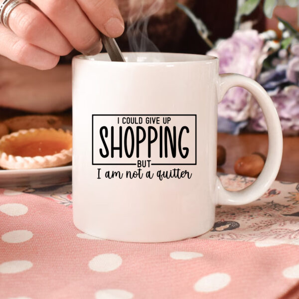Funny Shopping Mug, DTF PNG Sublimation Design. Instant Download. Perfect Gift.