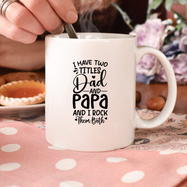 Funny Dad & Papa Mug. Father's Day gift. DTF & Sublimation design. SVG, PNG, DXF, EPS files.
