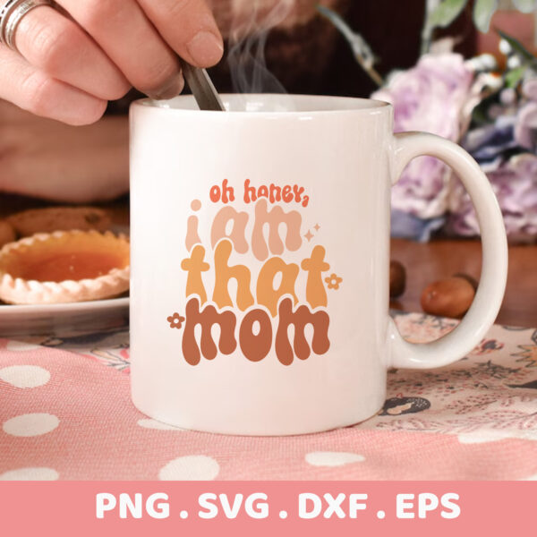 Retro Mom SVG Cut Files. Cricut, Silhouette, CNC, Laser & Screen Printing Stencils. Perfect Mother's Day Gift.