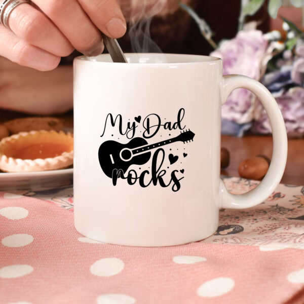 My Dad Rocks mug. Father's Day gift. Sublimation PNG, SVG. DTF design. Instant download.