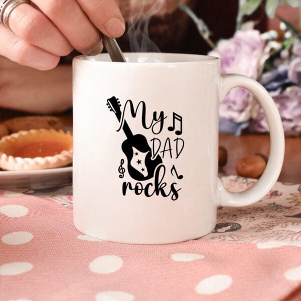 Dad Rocks SVG Cut File. Cricut, Silhouette, CNC compatible. Father's Day gift.