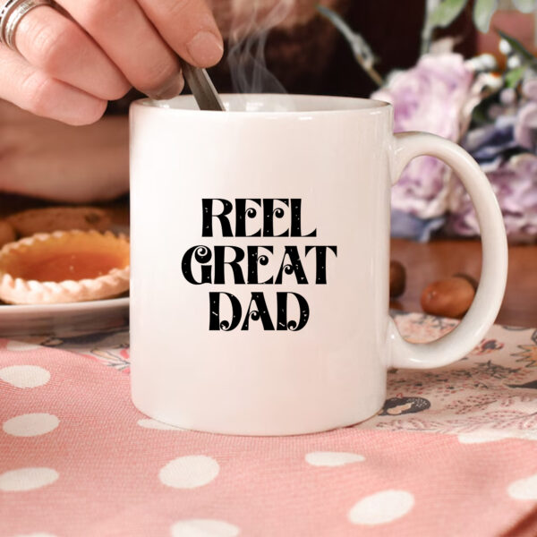 Reel Great Dad mug. Father's Day sublimation design. Instant download SVG & PNG for DTF & sublimation printers.