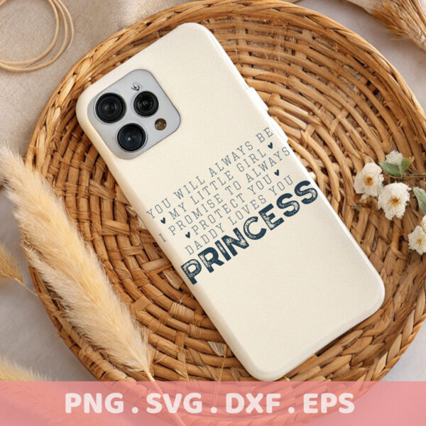 Daddy's Girl Princess SVG for Cricut & CNC. Stencil design for cutting machines.