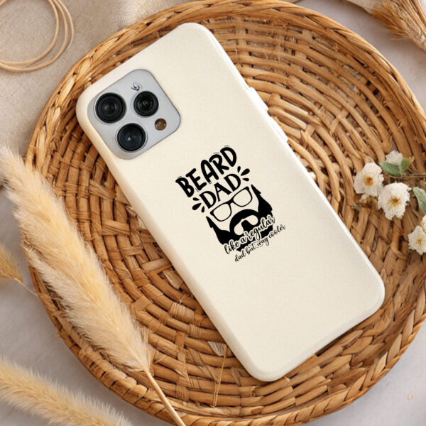Beard Dad phone case design. SVG cutting file for Cricut, Silhouette, and CNC. Father's Day gift.