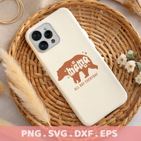 Mama Bear SVG Cut Files. Cricut, Silhouette, CNC compatible. Perfect Mother's Day gift.