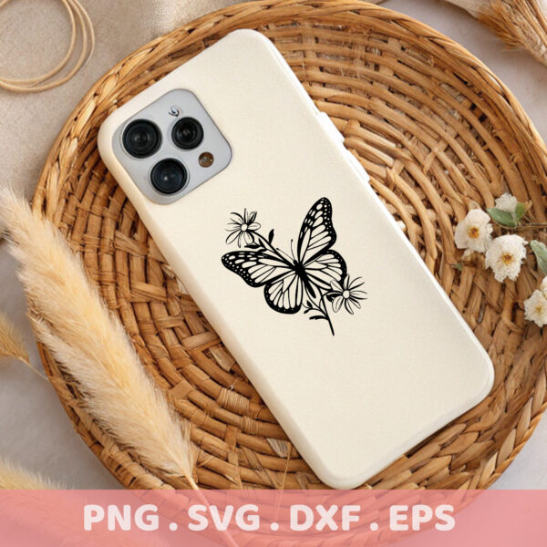 Butterfly Floral SVG Cut File for Cricut, Silhouette, CNC, Laser Cutters.