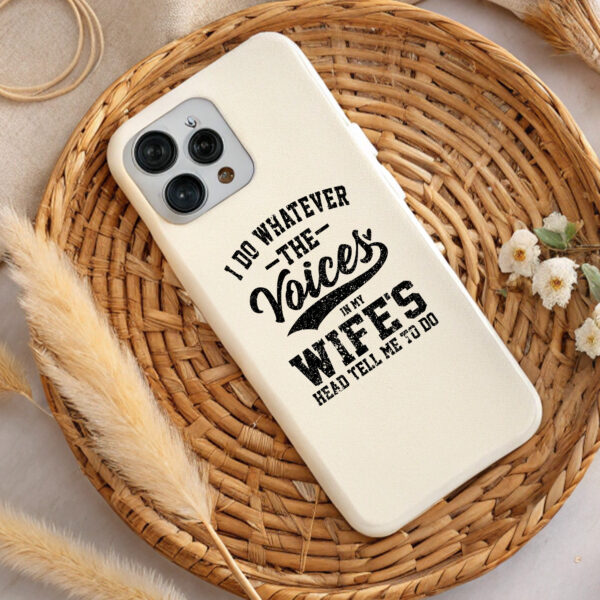 Wife's Voice iPhone Case Design. Funny gift idea, DTF & sublimation ready. Instant download.