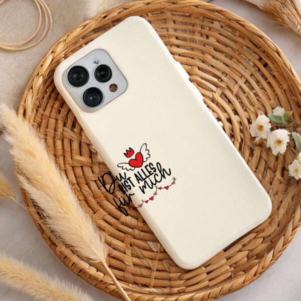 Cream phone case with winged heart crown design. Perfect Valentine's Day gift. DTF & sublimation PNG & SVG. Instant download.