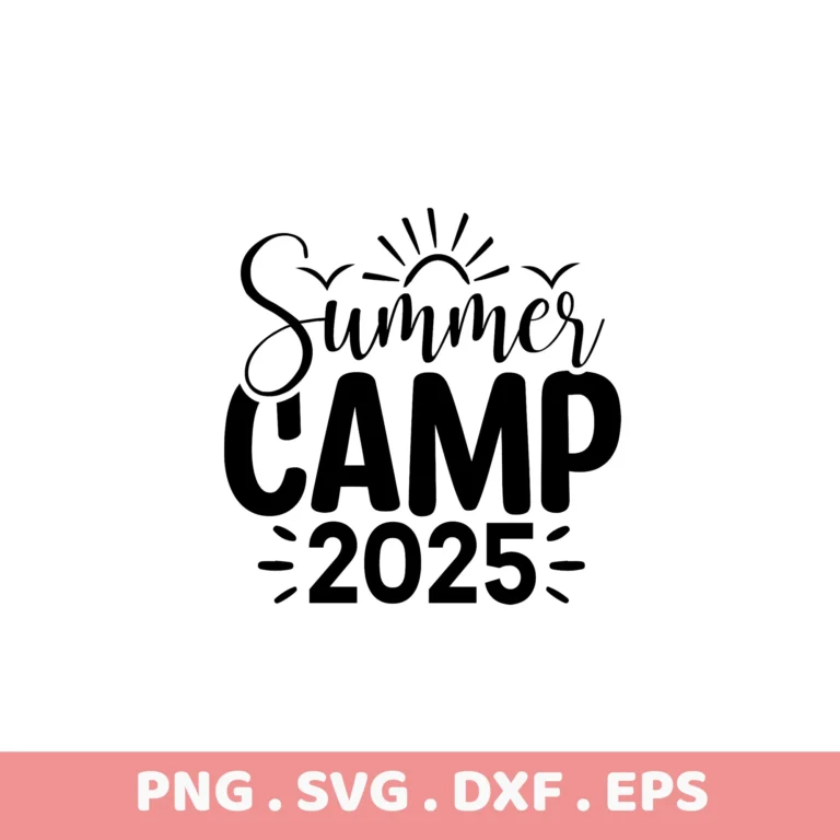Summer Camp 2025 SVG for Cricut, Silhouette, and Laser Cutters. Electronic Cutter Template.