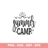 Summer Camp SVG for Cricut & Silhouette. Electronic Cutter Template.