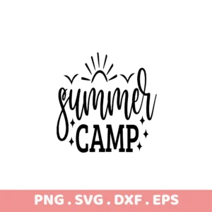 Summer Camp SVG for Cricut & Silhouette. Electronic Cutter Template.