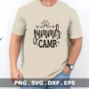 Summer Camp SVG for Cricut & Silhouette. Electronic Cutter Template.