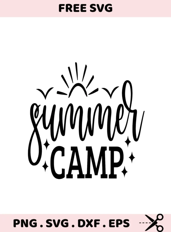 Summer Camp SVG for Cricut & Silhouette Cutting.