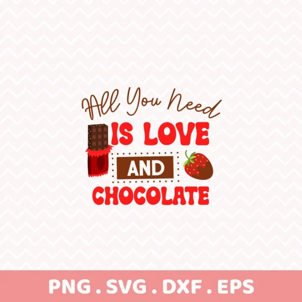 Chocolate Valentine Cricut design for a cutting machine decal.