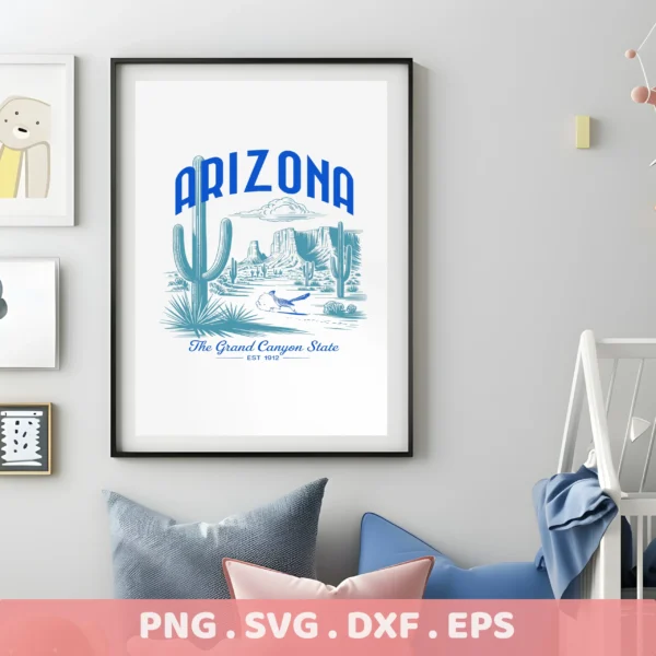 Arizona Roadrunner Cricut file for a desert landscape vinyl decal or serigraphy stencil.
