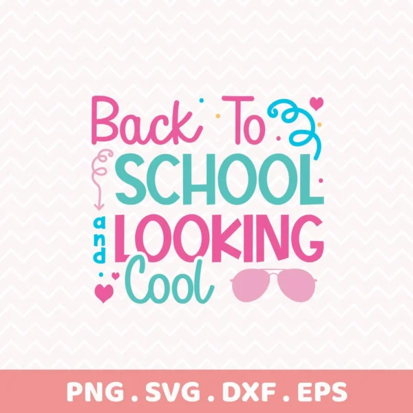 Back To School Cricut" quote SVG for a student t-shirt vinyl cut file.