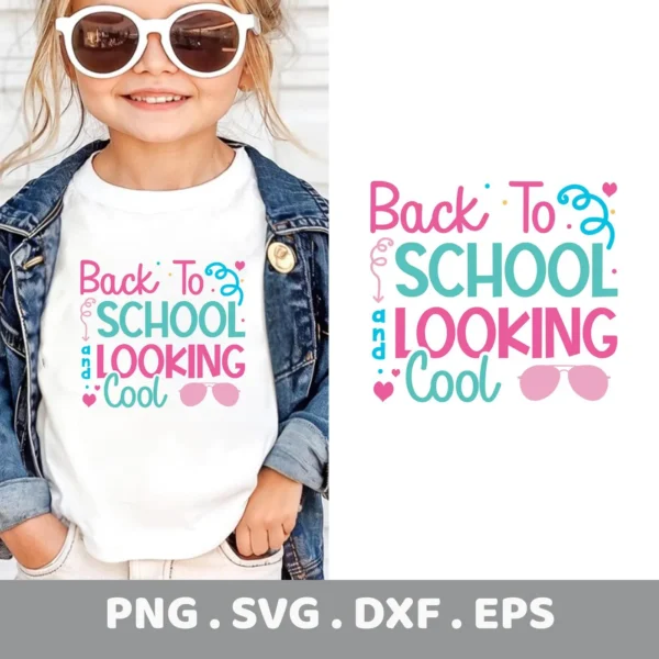 Back To School Cricut design for a student t-shirt vinyl cut file.