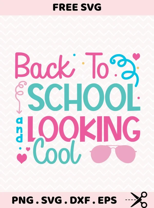 Back To School Cricut" quote as a vinyl cut file for a student t-shirt.
