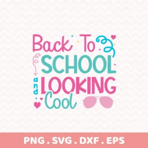 Back To School" quote SVG for Cricut vinyl cutting projects.