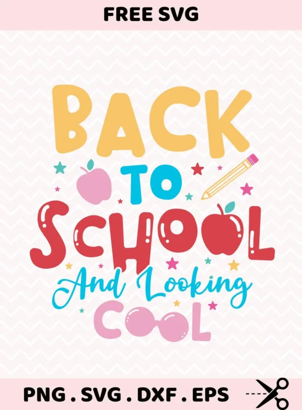 Back To School Cricut" design for a student t-shirt vinyl cut.