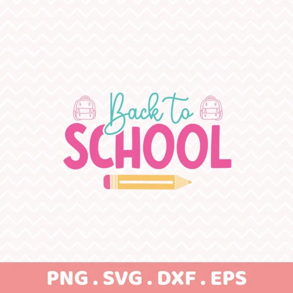Back To School Cricut" design for a teacher appreciation gift as a vinyl cut file.