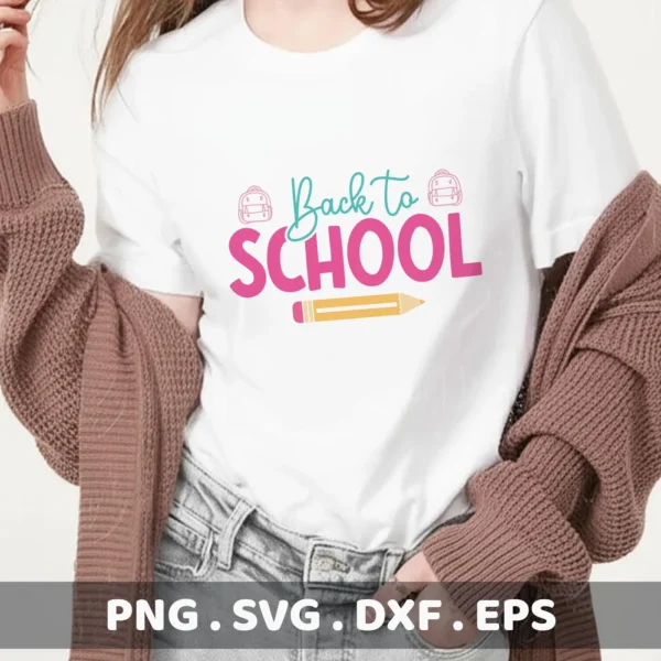 Back To School Cricut design for a teacher appreciation gift t-shirt vinyl cut.