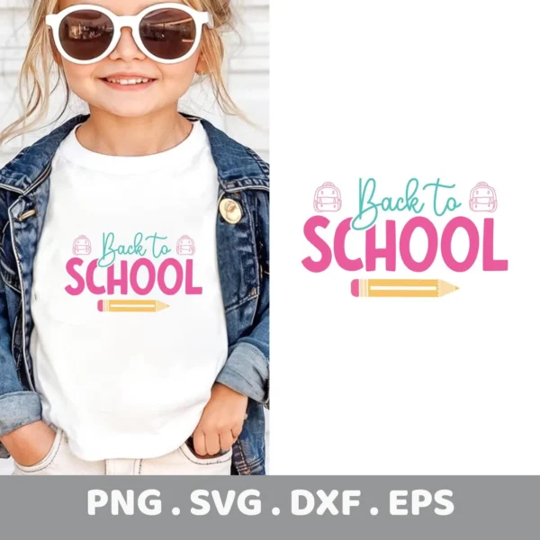 Back To School" Cricut design for a teacher appreciation gift shirt decal.