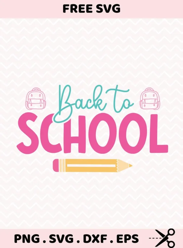 Back To School Cricut" design for a teacher appreciation gift as a vinyl cut file.