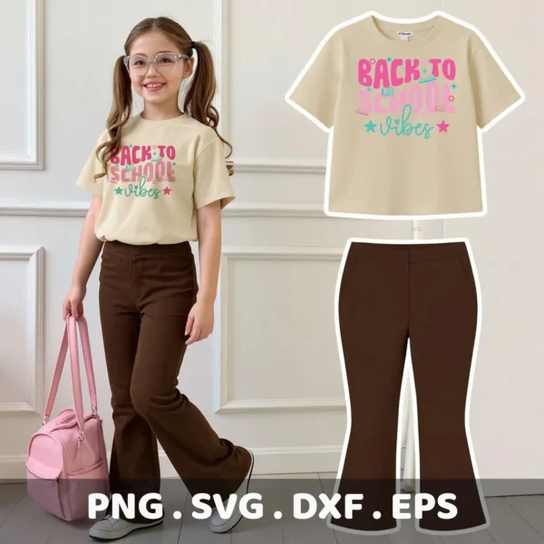 Back To School Cricut design for a teacher shirt vinyl decal.