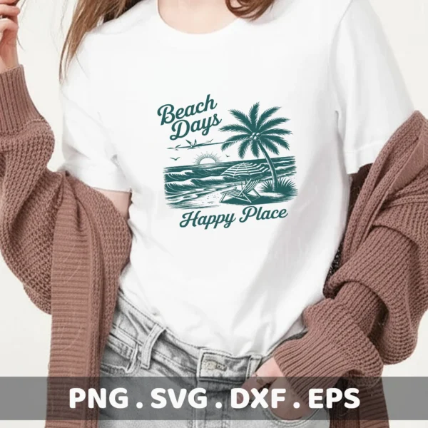Beach Days SVG Bundle: Cricut, Silhouette, Laser & Screen Printing Stencils