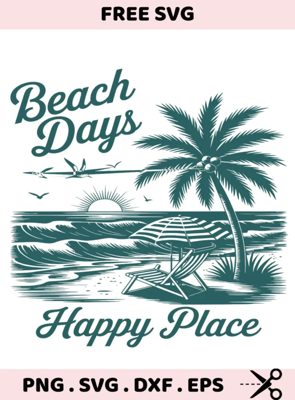 Beach Days SVG Bundle: Cricut, Silhouette, and laser cutting files. Perfect for screen printing stencils & vinyl cutting.