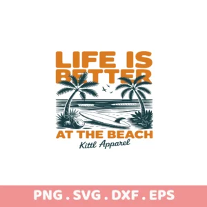 Beach Life SVG Cut Files: Cricut, Silhouette, Stencil