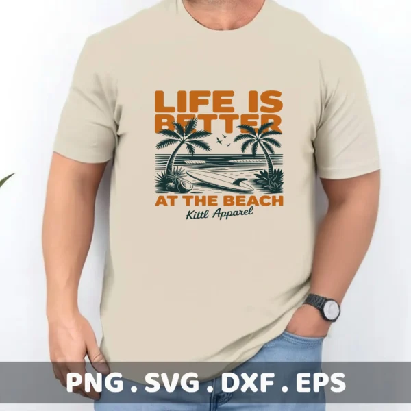 Beach Life SVG Cut Files: Cricut, Silhouette, Stencils