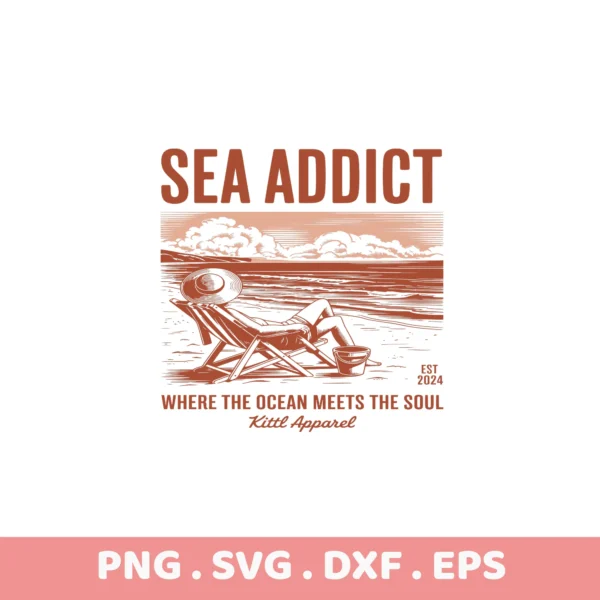 Beach Scene SVG Cut Files for Cricut & Silhouette. Perfect summer stencils & templates (SVG, DXF).