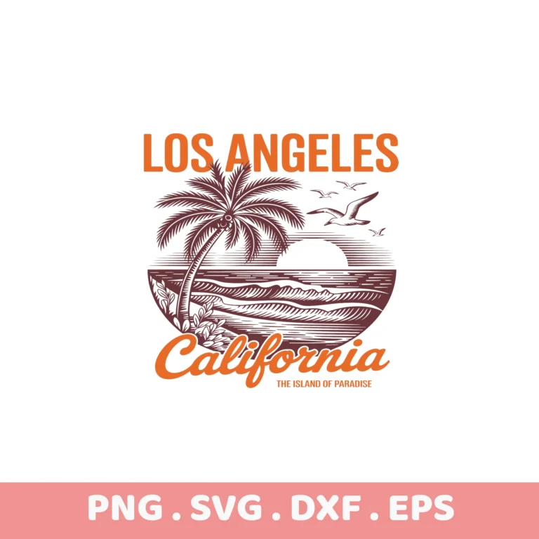 California Palm Tree SVG Cut File. Cricut, Silhouette, Laser Cutter & Screen Print Stencil.