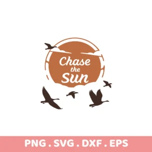 Chase the Sun SVG Bundle: Cricut, Silhouette, Laser Cutter & Screen Print Stencils